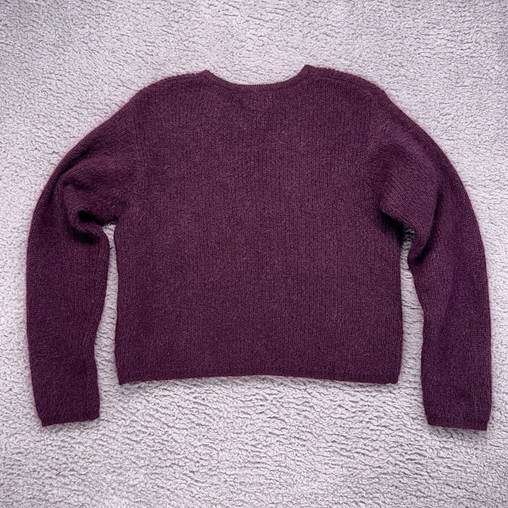Vintage Eddie Bauer AKA Sweater‎ Womens Small Plum Mohair Blend Crewneck Sweater
